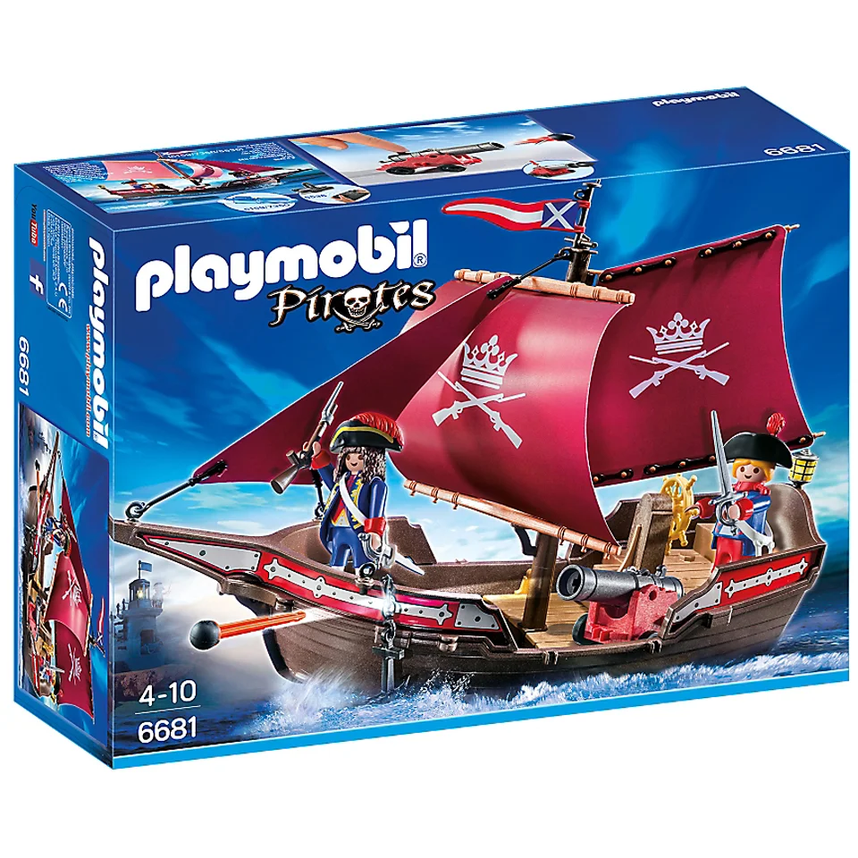Playmobil Pirates Soldier's Cannon Boat (6681) Image 1