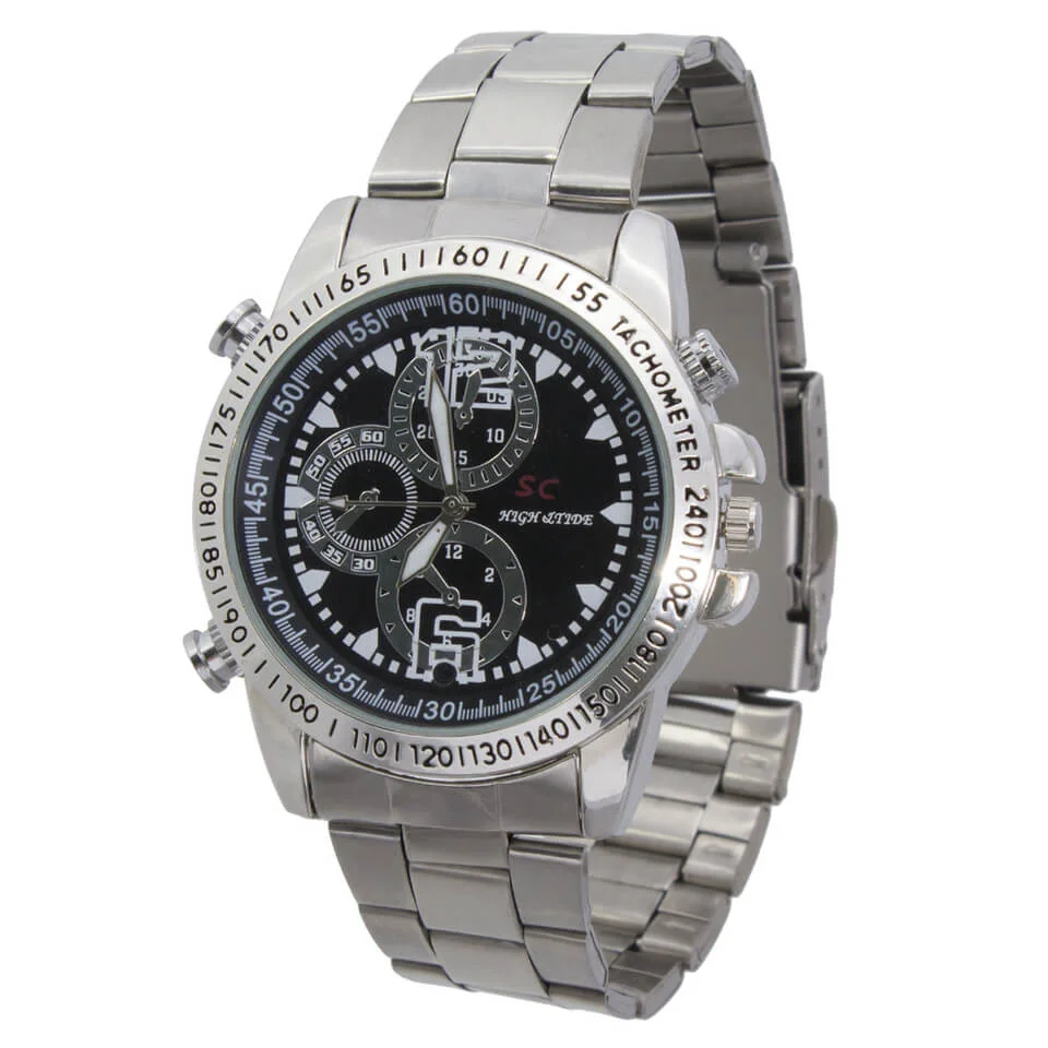MS4 8GB Spy Watch Video Camcorders - Metal Band Image 1