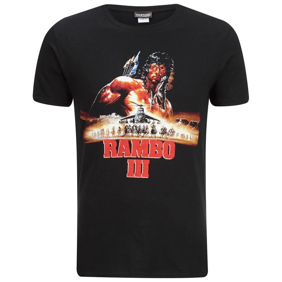 Rambo 3 Men's T-Shirt - Black - S - Black Image 1