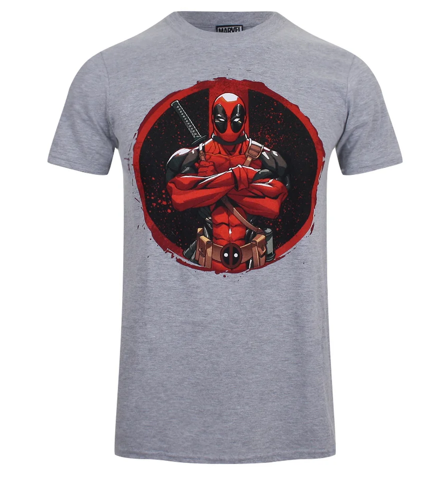 Marvel Men's Deadpool Marvel Deadpool T-Shirtports Grey - S - Grey Image 1