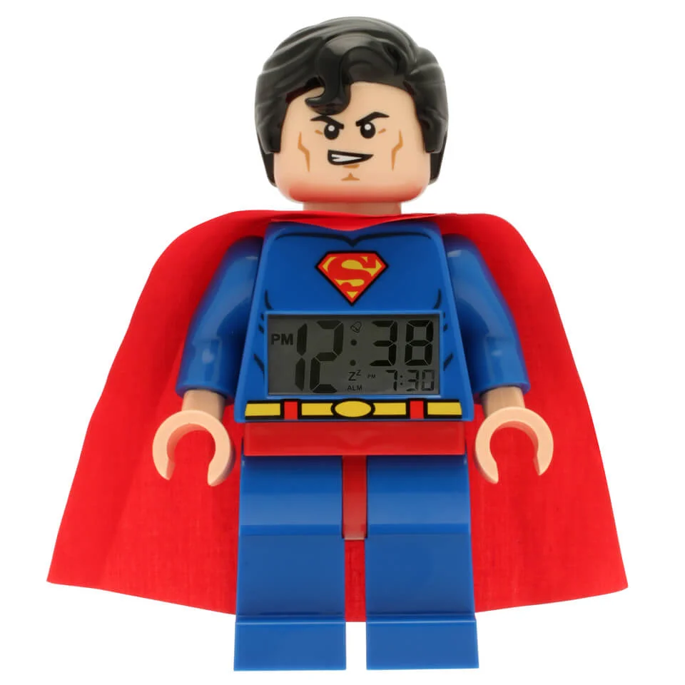 LEGO DC Comics Super Heroes Superman Mini Figure Clock Image 1