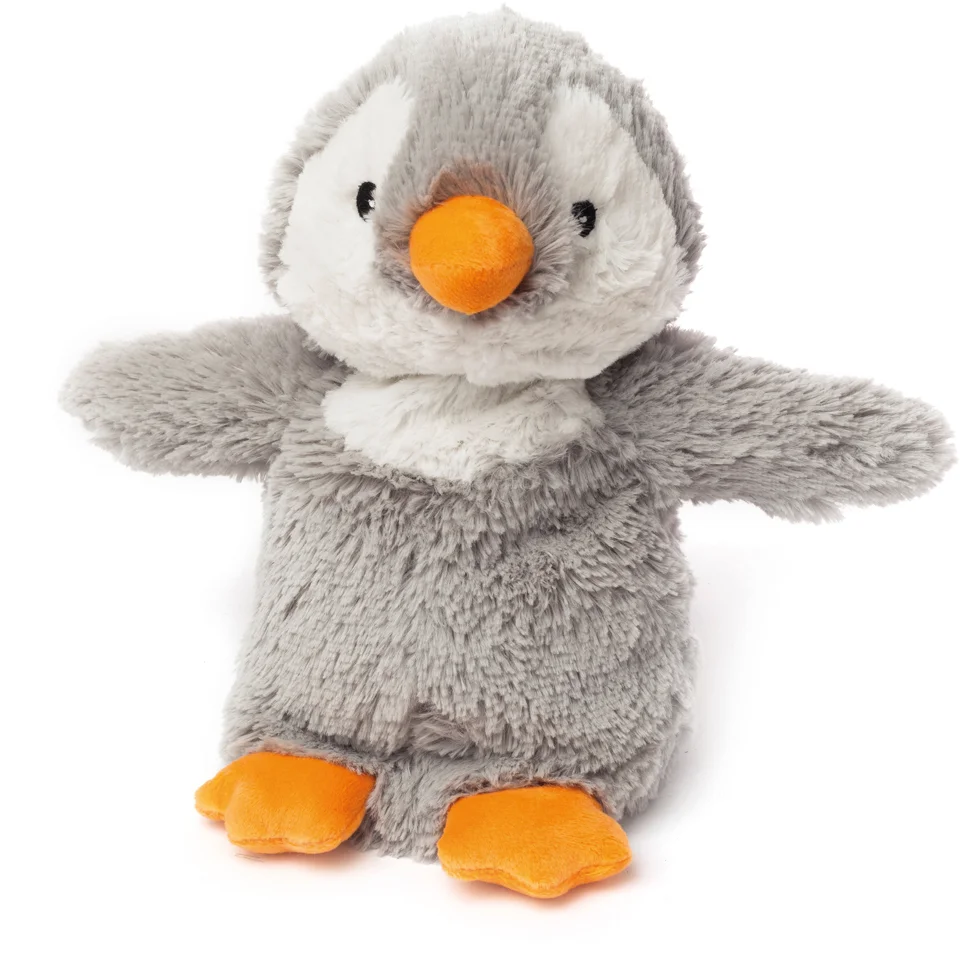 Cozy Heatable Plush Grey Penguin Image 1