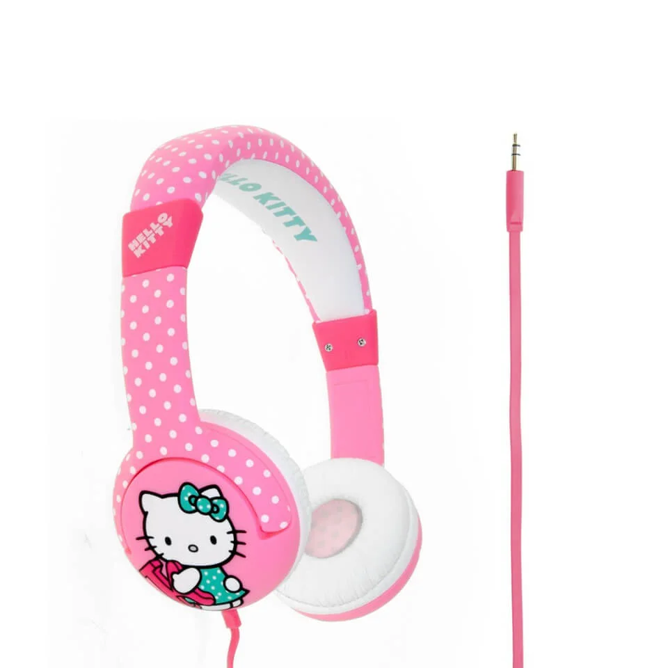Hello Kitty Children's On-Ear Headphones - Hot Polka Dot Image 1