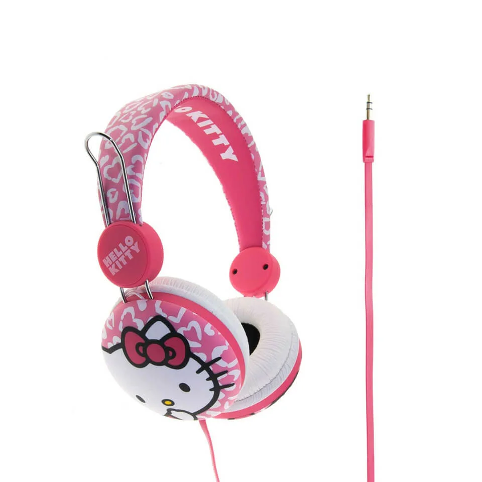 Hello Kitty On-Ear Headphones - Pink Leopard Image 1