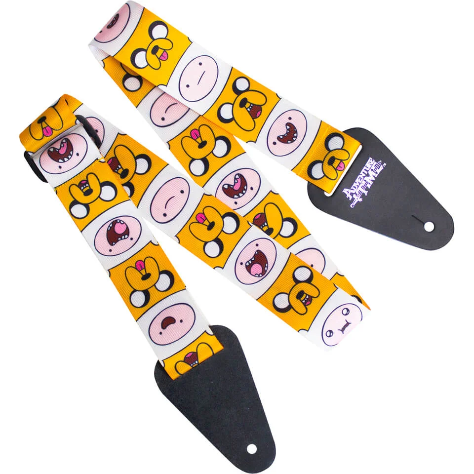 Adventure Time Finn and Jake Fabric Guitar Strap Image 1