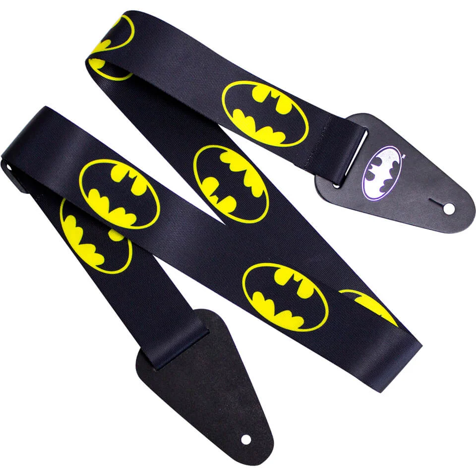 Batman Logo Fabric Guitar Strap Image 1
