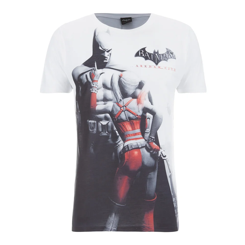 DC Comics Men's Batman and Harley Quinn T-Shirt - White - S - White Image 1