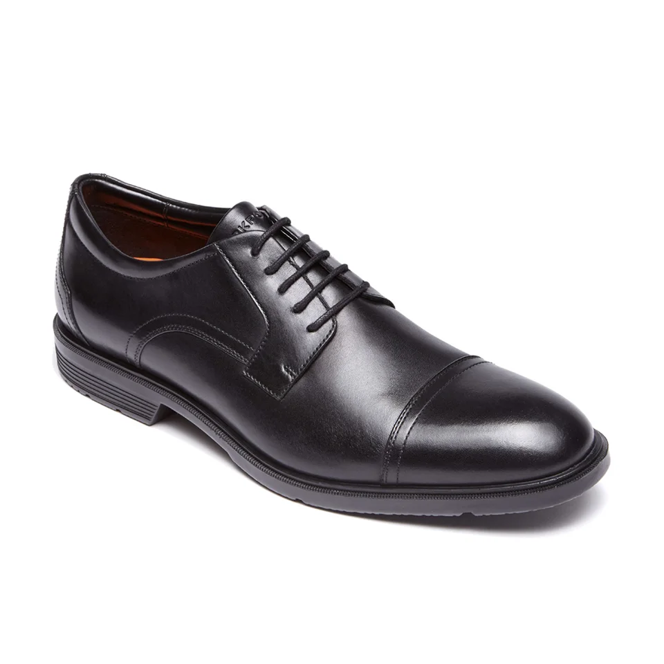 Rockport Men's City Smart Cap Toe Brogues - Black - UK 9 - Black Image 1
