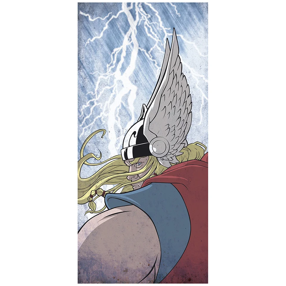 Thunder God Thor Inspired Fine Art Print - 16.5" x 9.7" Image 1