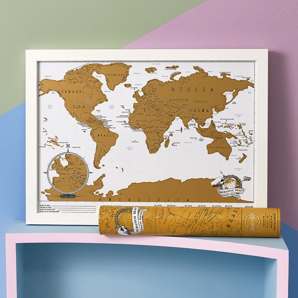 Travel Edition Scratch Map Image 1