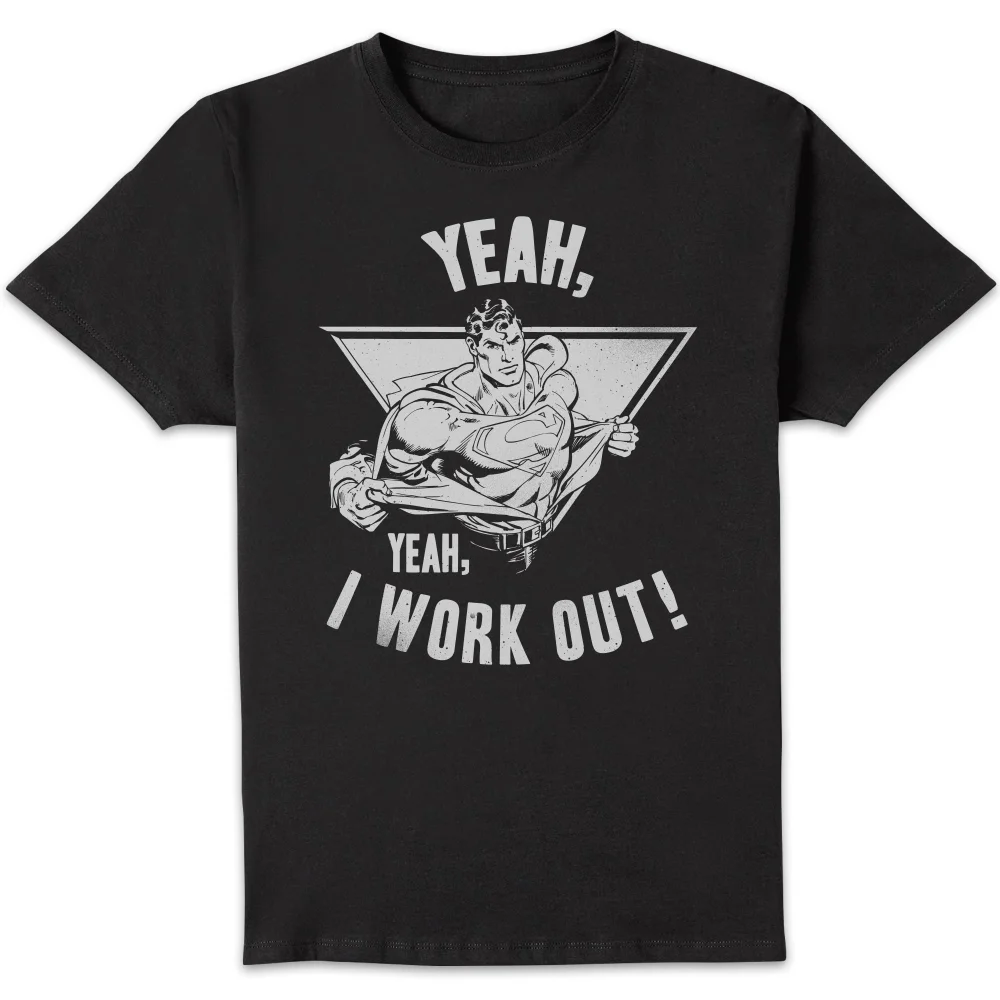 DC Comics Superman I Work Out T-Shirt - Black - S Image 1