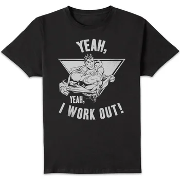 DC Comics Superman I Work Out T-Shirt - Black