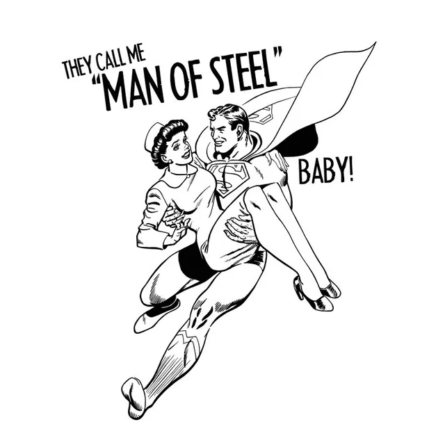 DC Comics Superman Valentines Steel Baby T-Shirt - White