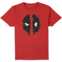 Marvel Deadpool Splat Face T-Shirt - Red - undefined undefined