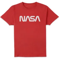 NASA Worm White Logotype T-Shirt - Red - undefined undefined