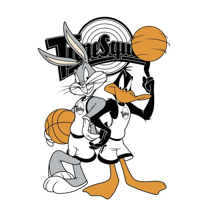 Space Jam Bugs And Daffy Tune Squad Men's T-Shirt - White