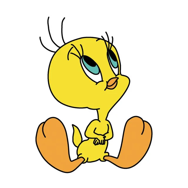 Looney Tunes Tweety Sitting Men's T-Shirt - White