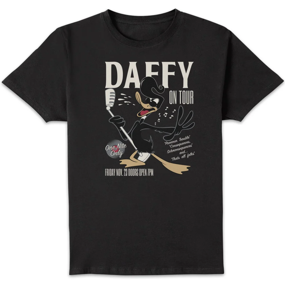 Looney Tunes Daffy Concert Men's T-Shirt - Black - S Image 1