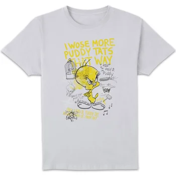 Looney Tunes Tweety Pie More Puddy Tats Men's T-Shirt - White