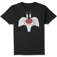 Looney Tunes Sylvester Big Face Men's T-Shirt - Black - undefined undefined