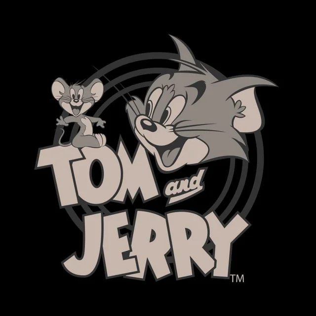 Tom & Jerry Circle Men's T-Shirt - Black