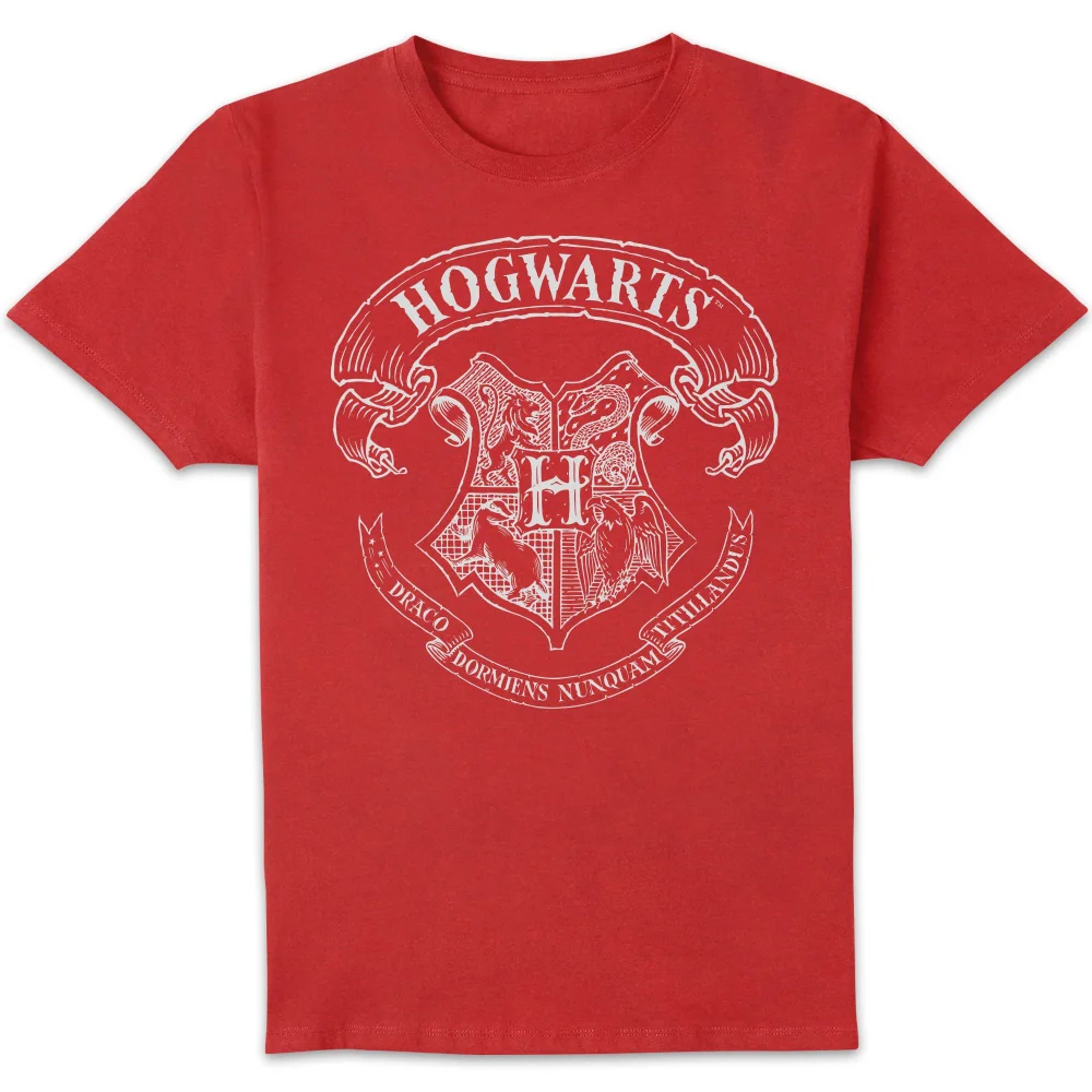 Harry Potter Hogwarts Crest Men's T-Shirt - Red - S Image 1