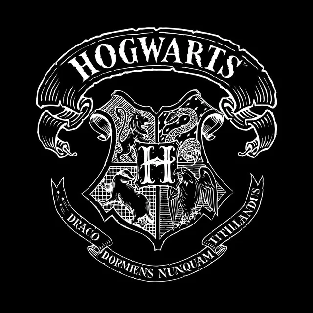 Harry Potter Hogwarts Crest Men's T-Shirt - Black