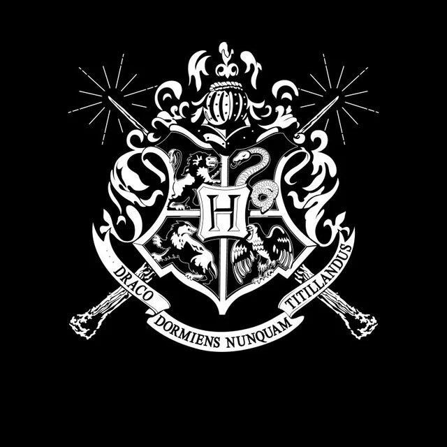 Harry Potter Hogwarts House Crest Men's T-Shirt - Black