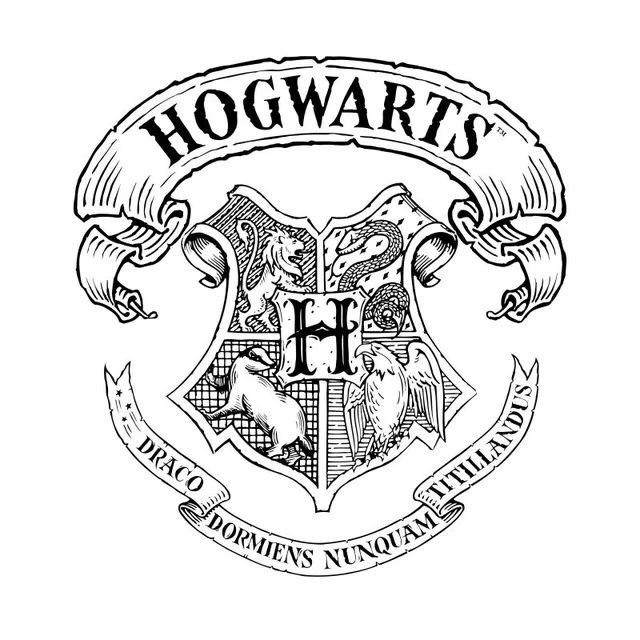 Harry Potter Hogwarts Crest Men's T-Shirt - White