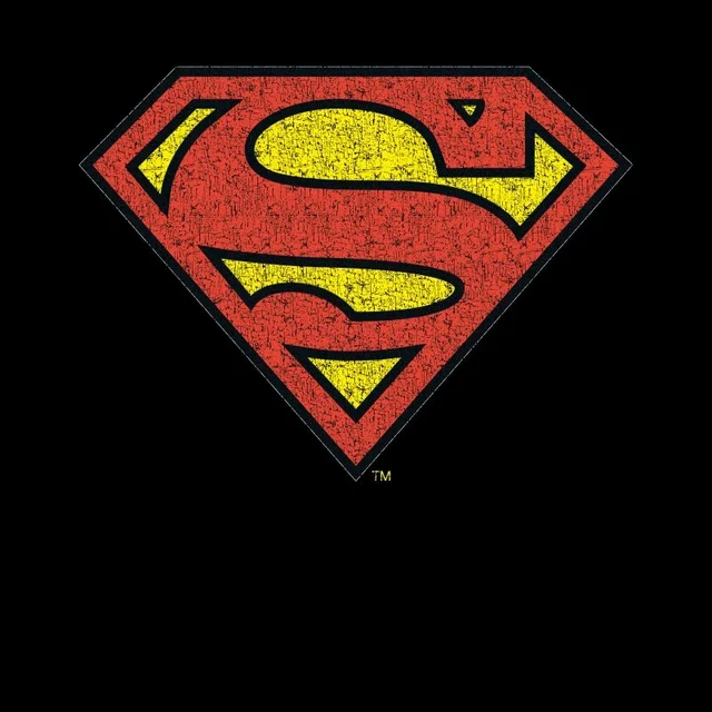 Originals Official Superman Crackle Logo Men's T-Shirt - Black