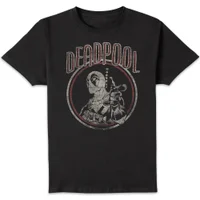 Marvel Deadpool Vintage Circle Men's T-Shirt - Black