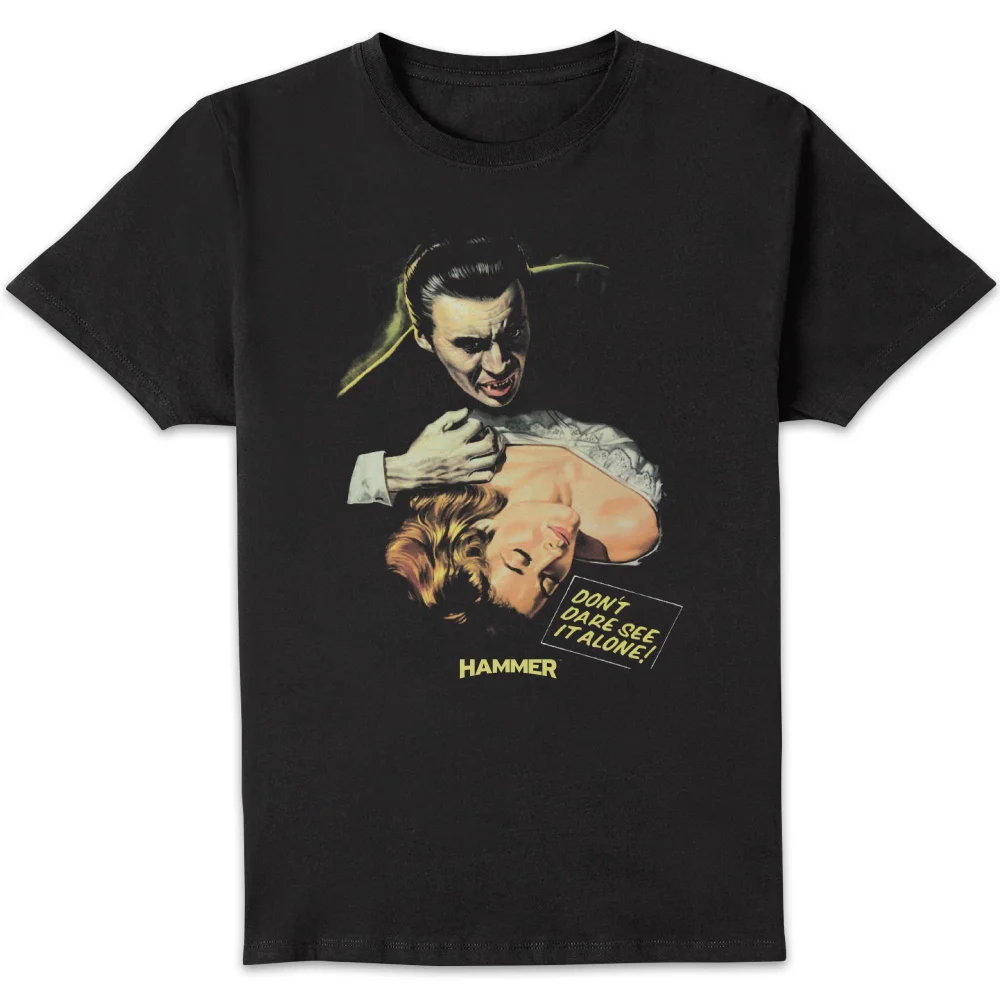 Hammer Horror Dracula Don't Dare See It Alone Men's T-Shirt - Black - S Image 1