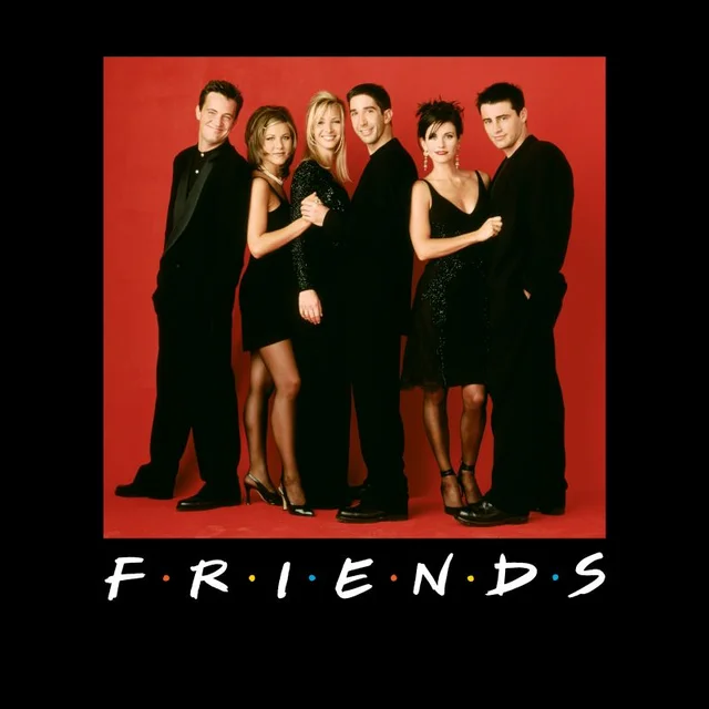 Friends Character Pose Men's T-Shirt - Black