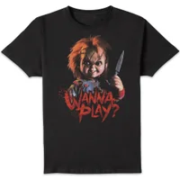Chucky Wanna Play? Men's T-Shirt - Black - undefined undefined