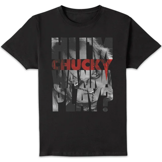 Chucky Typographic Men's T-Shirt - Black