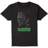 Universal Monsters Frankenstein Greyscale Men's T-Shirt - Black - undefined undefined