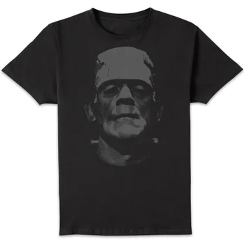 Universal Monsters Frankenstein Black and White Men's T-Shirt - Black