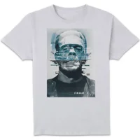 Universal Monsters Frankenstein Glitch Men's T-Shirt - White