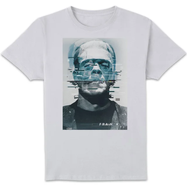 Universal Monsters Frankenstein Glitch Men's T-Shirt - White