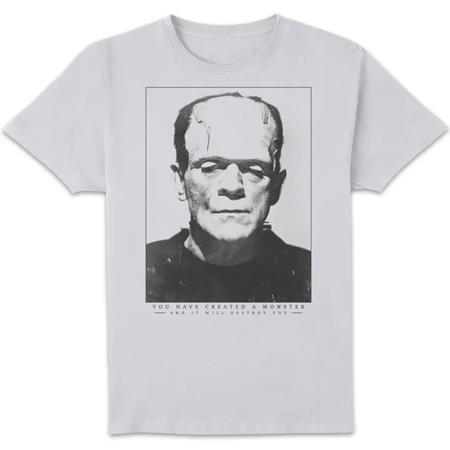 Universal Monsters Frankenstein Portrait Men's T-Shirt - White