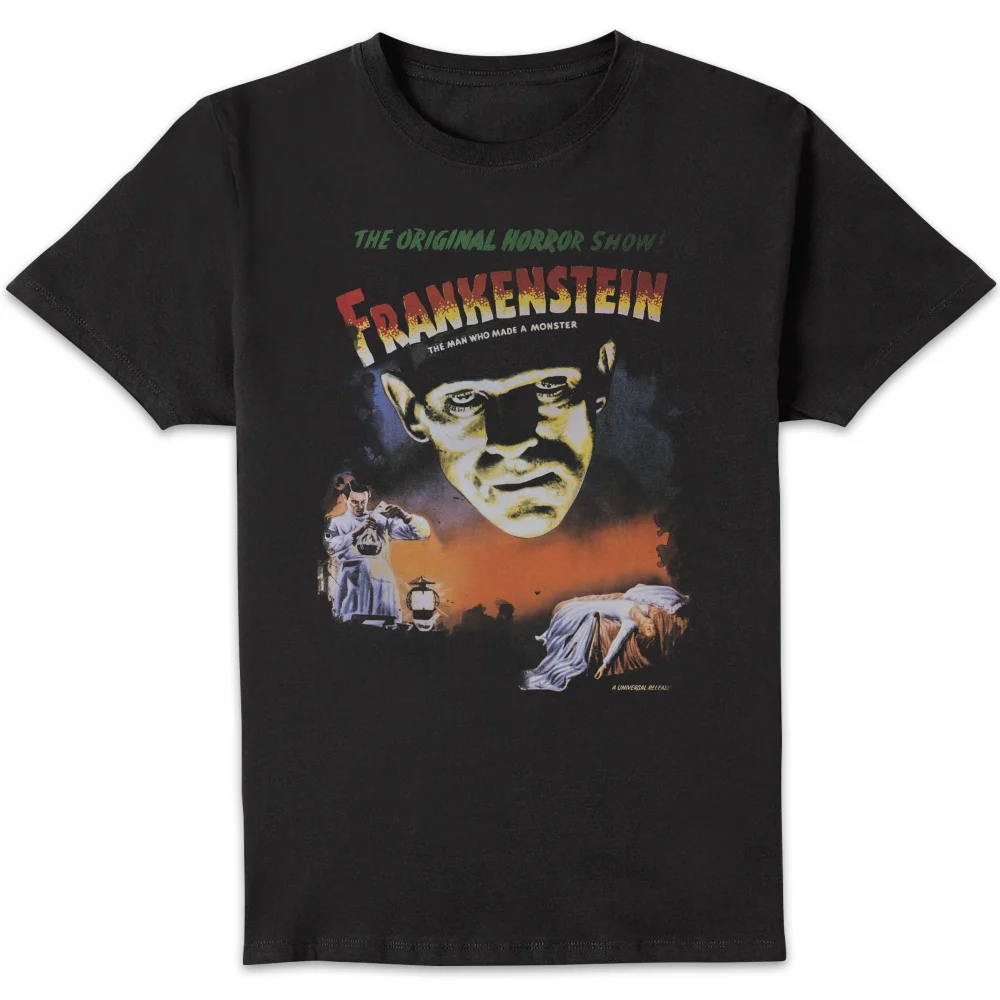 Universal Monsters Frankenstein Vintage Poster Men's T-Shirt - Black - L Image 1