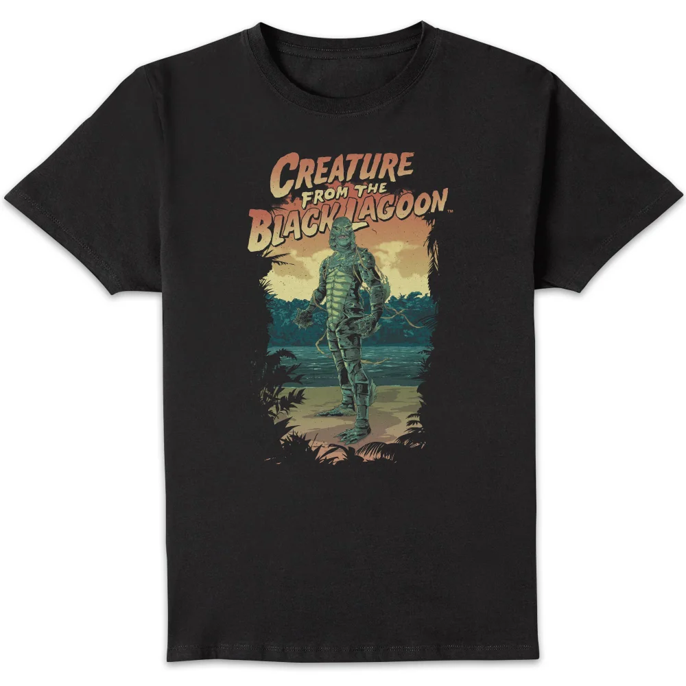 Universal Monsters Creature From The Black Lagoon Illustrated Men's T-Shirt - Black - S Image 1
