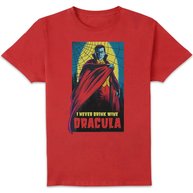 Universal Monsters Dracula Retro Men's T-Shirt - Red