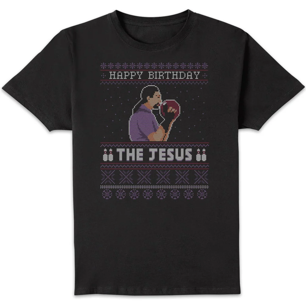 The Big Lebowski Happy Birthday The Jesus Men's T-Shirt - Black - S Image 1
