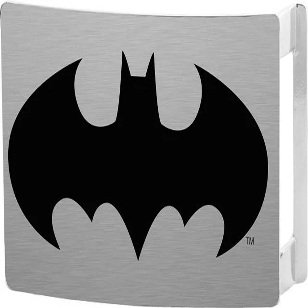 Buckle-Down DC Comics Batman Rock Star Belt Buckle - Brushed Silver/Black Image 1