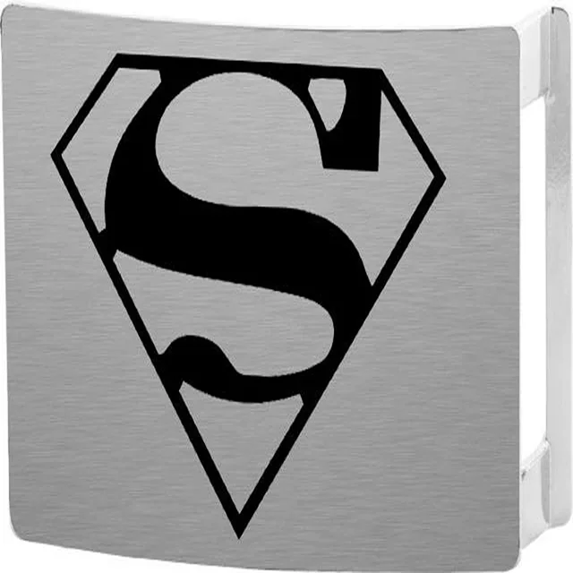 Buckle-Down DC Comics Superman Rock Star Belt Buckle - Brushed Silver/Black