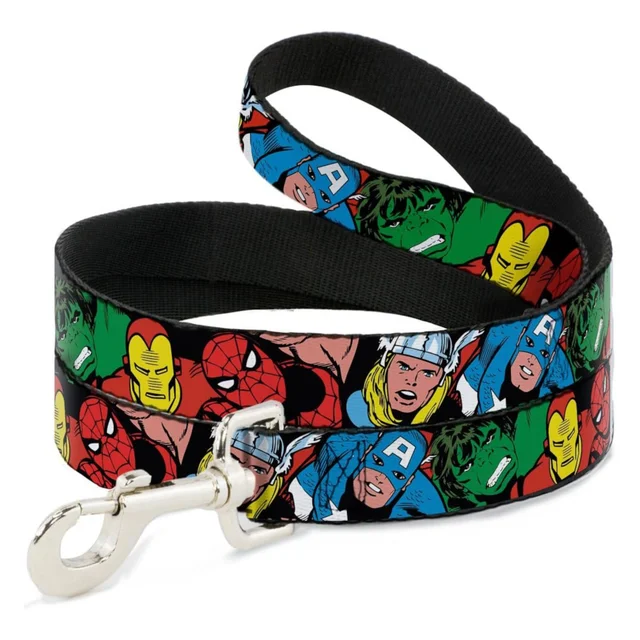 Buckle-Down Marvel Characters Dog Leash - Multi