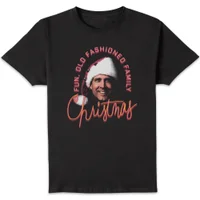 National Lampoon Fun Old Fashioned Family Christmas Men's Christmas T-Shirt - Black