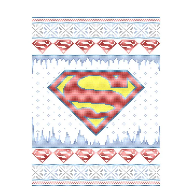 DC Supergirl Knit Men's Christmas T-Shirt - White
