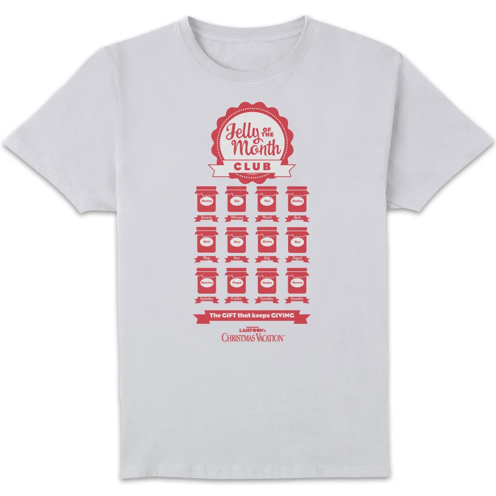 National Lampoon Jelly Of The Month Club Men's Christmas T-Shirt - White - S Image 1
